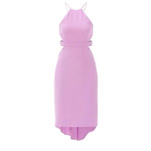 HALSTON Lilac Crossed Dress